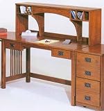 Solid Oak Desk With Hutch