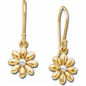 Two Tone Sunflower Fashion Earrings