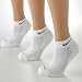 Nike Women's Dri-Fit Cotton Cushioned Low Cut Socks 3 Pair - Shoe Size: 6-10 White-Black Side Swoosh