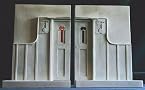 Architectural Sculpture of the Charles Rennie Mackintosh Doors From Queens Cross Church in Glasgow By Timothy Richards Architectural Sculpture of the Charles Rennie Mackintosh Doors From Queens Cross Church in Glasgow By Timothy Richards