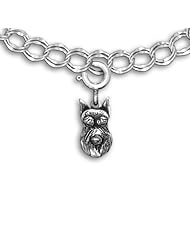 Sterling Silver Schnauzer Charm for Charm Bracelet by the Magic Zoo