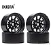 INJORA 1.9 Beadlock Wheel Rims for 1:10 RC Crawler Axial SCX10 90046 SCX10 III AX103007 Traxxas TRX4 Redcat GEN8,Metal Alloy,107g/pcs (Black)