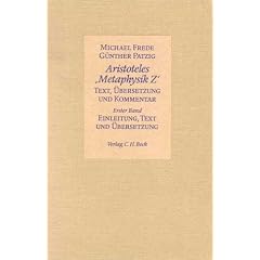 Aristoteles ' Metaphysik Z'. Text, �bersetzung und Kommentar: 2 B�nde