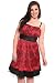 Torrid Plus Size Red and Black Lace Print Party Dress