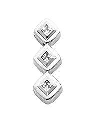 14K White Gold Diamond Three-Stone Pendant - 0.75 Ct. -- LIFETIME WARRANTY