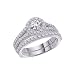 14K White Gold 1 1/3 ct. Diamond Engagement Set