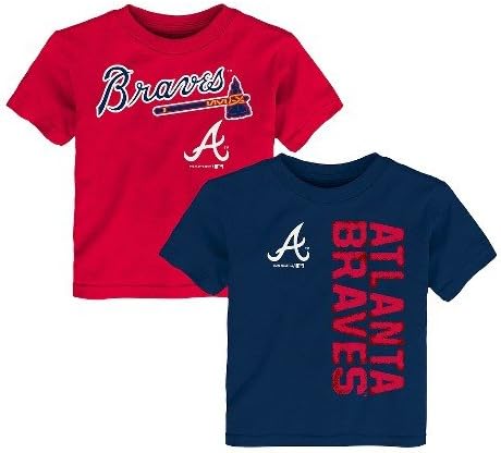 Team Athletics Atlanta Braves 2T Toddler Tees - 2 Pack