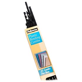 Fellowes 1 4in Black Binding Combs (25 Pack) by Fellowes