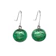 Karat Platinum Murano Glass Drop Earrings with Platinum Leaf
