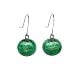 Karat Platinum Murano Glass Drop Earrings w/ Platinum Leaf