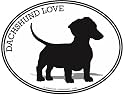 DACHSHUND LOVE - Dog - Oval-Pet-Decal-Sticker- Can be used for Cars, Trucks, Notebooks etc.