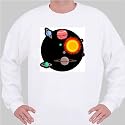 Sweatshirt with Jupiter, star, Saturn, Earth, Mercury, "solar system", Neptune, Uranus, planets, Venus, Mars, sun, space