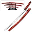 CLassic Red Bushido Katana 3 Piece Super Set