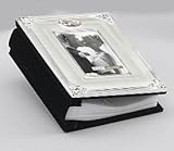 IMAGE OF 4 X 6 WEDDING RINGS ALBUM WITH CRYSTAL - Photo Album