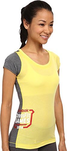 Reebok Women's CrossFit? 2014 Games Tri-Blend Tee Yellow/Reebok Navy T-Shirt LG