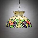 Aztec Lighting - Colorful Fruit Hanging Tiffany Light Fixture