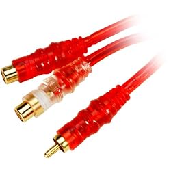 Raptor RHRCA-Y2 0.15m Red Hot Series RCA Y-adapter