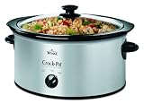 Rival SCV450-SS 4-1/2-Quart Oval Crock-Pot Slow Cooker, Black/Chrome