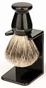 Edwin Jagger Handmade Imitation Ebony Shaving Brush ( Best Badger  Hair ) With Drip Stand 3ej946lds - Large