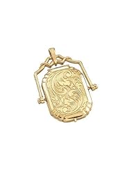 Solid 14K Yellow Gold Large Swivel Locket 3/4 inch x 1 inch in Solid 14K Yellow Gold