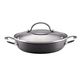 Anolon Hard Anodized 10-Inch Covered Everything Pan with Glass Cover by Anolon