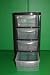 from ELITEHOUSEWARES SMALL 4 DRAWER PLASTIC UNIT BLACK