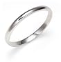 14k White Gold 2mm Plain Half Round Band