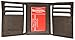 Marshal Wallet Leather Mens Trifold Wallet Zipper Money Compartment (Brown)