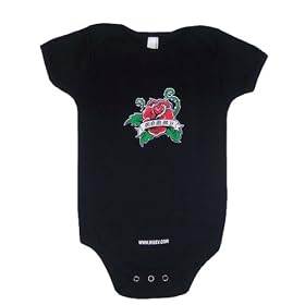 Mommy Rose Baby Outfit, Black Short Sleeve