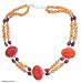 Carnelian necklace, 'Passion' 1.6 W 21.3 L