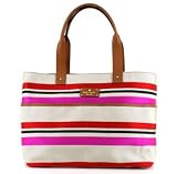 Kate Spade Oak Island Stripe Magazine Bag Tote Multi