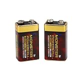 Monster High Capacity Alkaline Monster PowerCells 9V 595 mAh Power Capacity 9V 2 Pack 595 mAh MB 9V ALKA-2