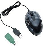 Review Targus PAUM003U-WB / Targus Optical Mini Mouse - Mouse - optical - 3 button(s) - wired - PS/2, USB - black - retail