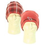 Arizona Cardinals Reversible Fashion Winter Knit Hat - Solid / Plaid Red