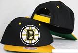 Boston Bruins Snapback Black / Yellow Two Tone Adjustable Plastic Snap Back Hat / Cap