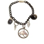 Azurite Bracelet 01 Chain Crystal Amethyst Dolphin Sardonyx Charm Black Blue Healing