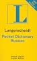 Langenscheidt's Pocket Russian Dictionary: Russian - English / English - Russian