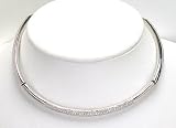 PLATINUM 1.62ct DIAMONDS SEGMENTED CHOKER NECKLACE, GSI