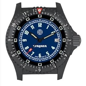 Stryker Watch Military Analog Quartz Timepiece Stainless Black Dial Sapphire Crystal Screw Down...