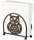 Home Basics Napkin Holder, Bronze with Owl Design