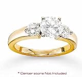 14k Y Gold Side Stone Prong Diamond Engagement Ring 7 14k Y Gold Side Stone Prong Diamond Engagement Ring 7