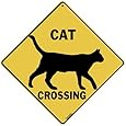 Amazon.com : Cat Crossing Sign : Yard Signs : Patio, Lawn & Garden