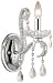 Scalloped Bobeche Chrome and Crystal Sconce