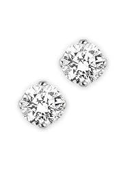 14k White Gold 4 prong Diamond Solitaire / Stud Earrings (3/4 cttw, HI color, I1-I2 Clarity)