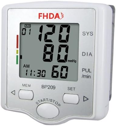 FHDA BP209 Wrist Blood Pressure Monitor with WHO Indicator