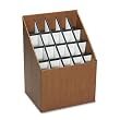 Safco 3081 Corrugated Roll File, for 20 2-3/4x2-3/4 Tubes, 15w x 12d x 22h, Woodgrain