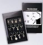 Gourmet Collection Wine Glass Charms Black Box