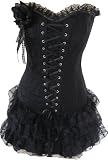 Black Burlesque Goth Corset Rock Lace Dress