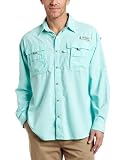 Columbia Mens Bahama II Long Sleeve Shirt, Gulf Stream, X-Large