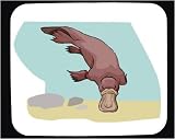 Decorated Mouse Pad with australia, wildlife, monotreme, platypus, brown